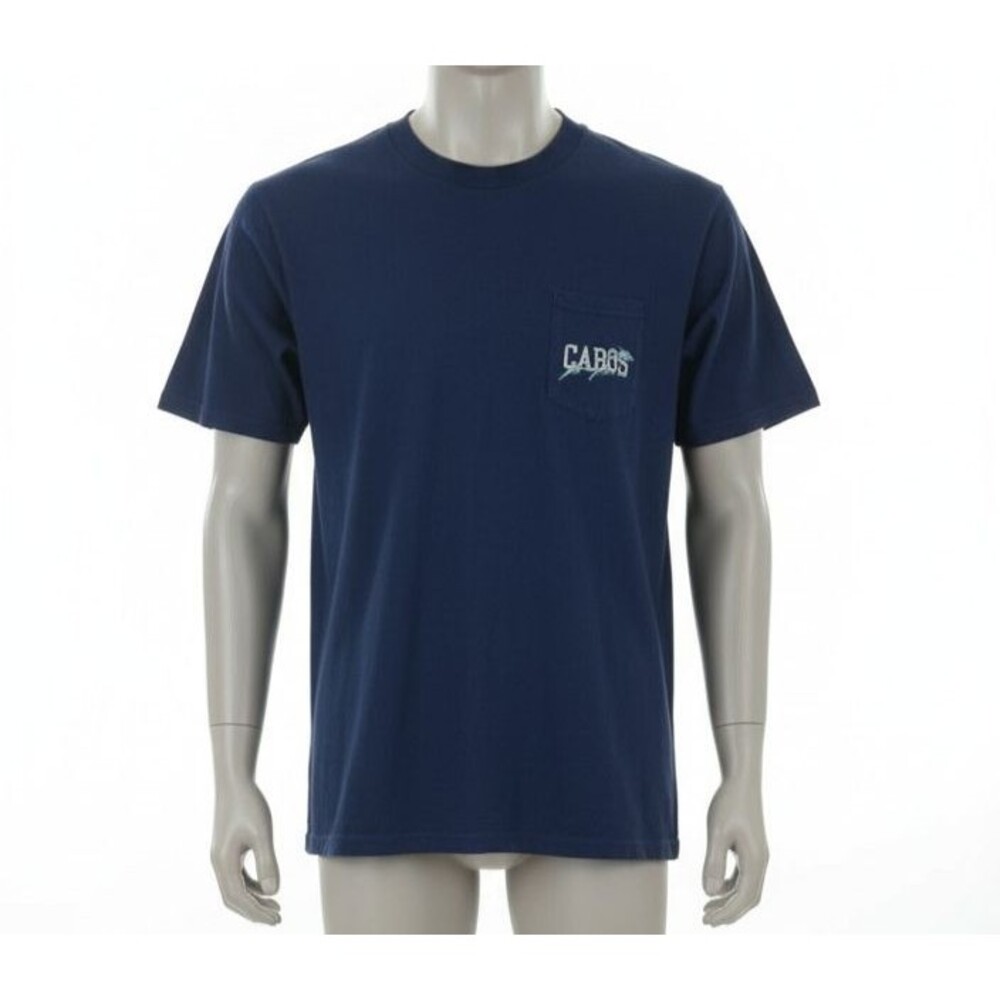 Vtg 90s Cortez Caribbean T-Shirt Mens XL Cabos Dolphin Pocket Tee Made in Mexico